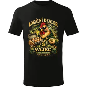 Pánské tričko Lokální dealer vajec – vtipné farmářské tričko