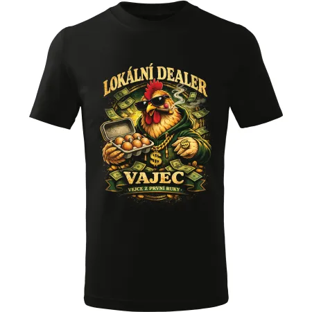 Pánské tričko Lokální dealer vajec – vtipné farmářské tričko