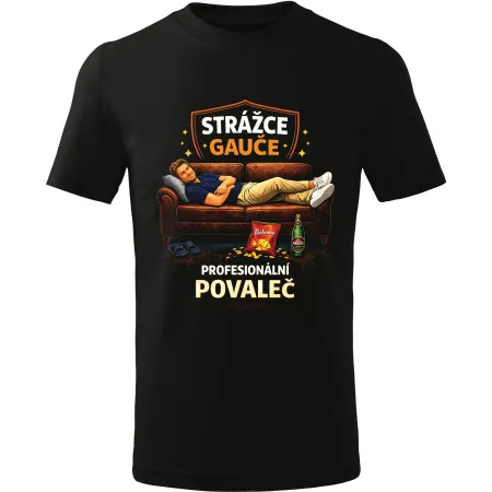 Pánské tričko Strážce gauče – král domácího odpočinku