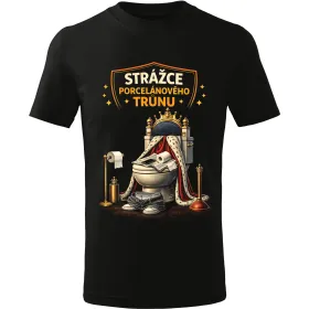 Pánské tričko Strážce porcelánového trůnu – vtipné tričko pro krále toalety