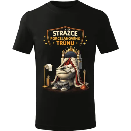 Pánské tričko Strážce porcelánového trůnu – vtipné tričko pro krále toalety