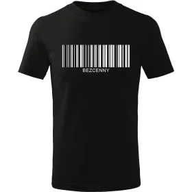 Pánské tričko Bezcenný – minimalistický barcode motiv