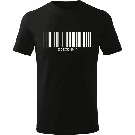 Pánské tričko Bezcenný – minimalistický barcode motiv