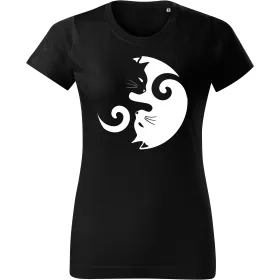 Dámské tričko Kočky Jin-Jang – minimalistický kočičí motiv