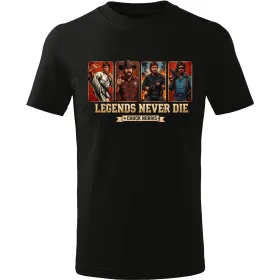 Pánské tričko Chuck Norris Legends Never Die – Tričko s ikonickými rolemi legendárního akčního hrdiny