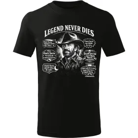 Pánské tričko Chuck Norris Legend Never Dies – Tričko s legendárními hláškami