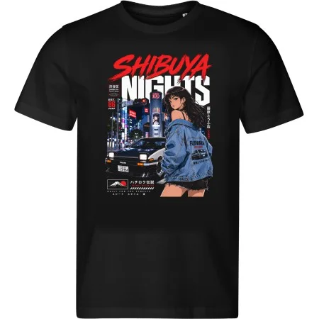 Pánské tričko Toyota AE86 Trueno – Shibuya Nights – Fujiwara