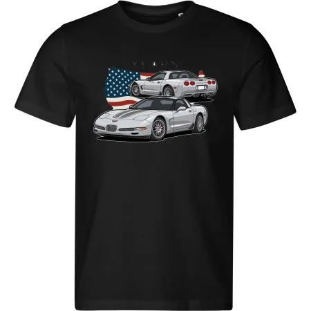 Pánské tričko Chevrolet Corvette C5 – American Flag