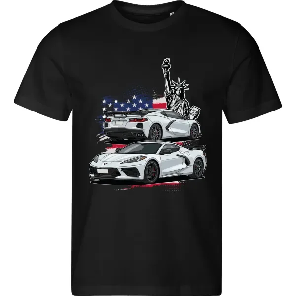Pánské tričko Chevrolet Corvette C8 Stingray – American Legend