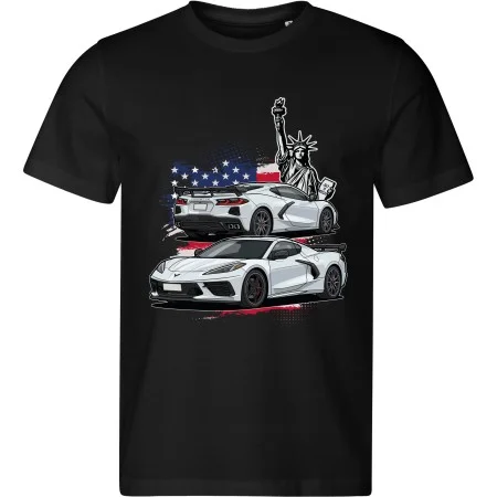 Pánské tričko Chevrolet Corvette C8 Stingray – American Legend
