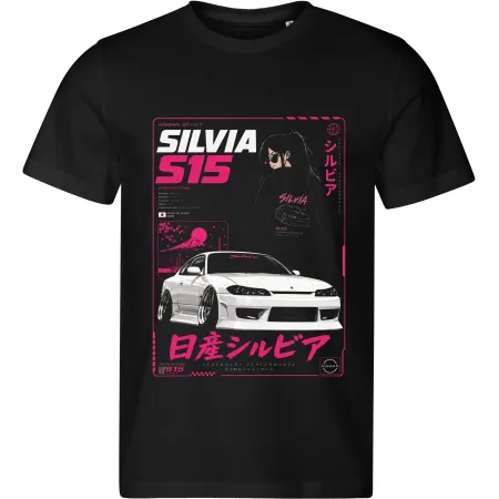 Pánské tričko Nissan Silvia S15 – Pink Anime