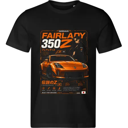 Pánské tričko Nissan Fairlady 350Z – Orange Anime