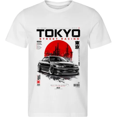 Bílé tričko Toyota Chaser JZX100 – Tokyo Street Racing – černý Chaser