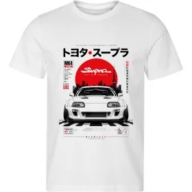 Bílé tričko Toyota Supra MK4 – Japanese Performance Legend