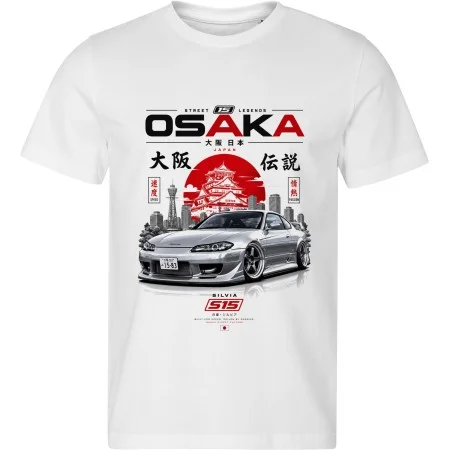 Bílé tričko Nissan Silvia S15 – Osaka Street Legends