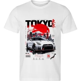 Bílé tričko Nissan GT-R R35 – Tokyo – Godzilla