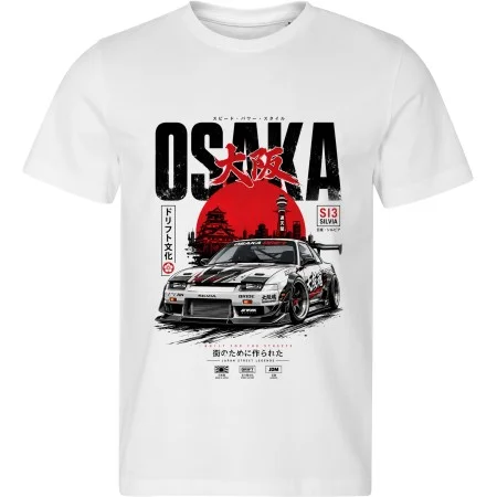 Bílé tričko Nissan Silvia S13 – Osaka – Built for the Streets