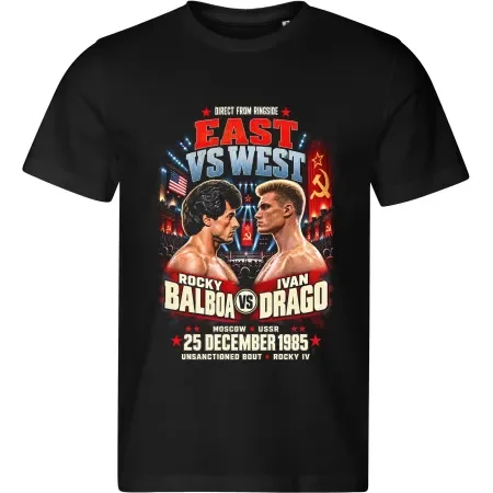 Pánské tričko Rocky IV – Balboa vs. Ivan Drago: East vs West