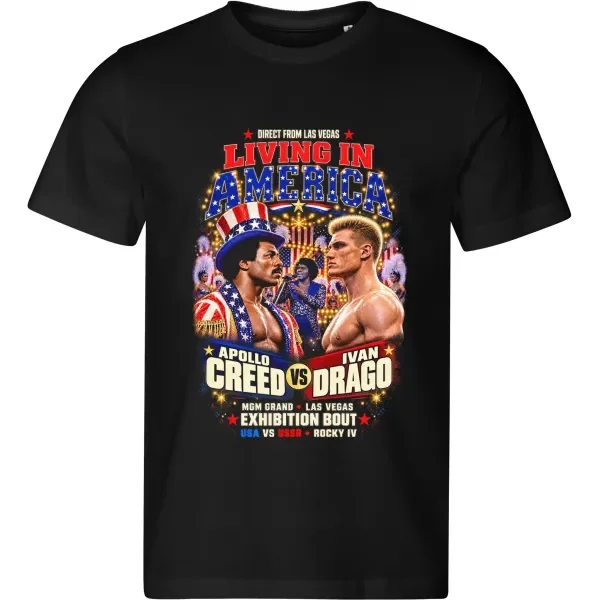 Pánské tričko Rocky IV – Apollo Creed vs. Ivan Drago: Living in America
