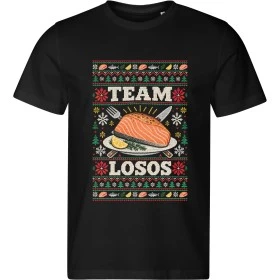 Pánské černé tričko Malfini Edge 813 s vánočním potiskem TEAM LOSOS – vánoční tým
