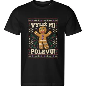 Pánské černé tričko Malfini 813 s vánočním motivem Shrek – Vyliž mi polevu!