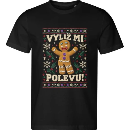 Pánské černé tričko Malfini 813 s vánočním motivem Shrek – Vyliž mi polevu!