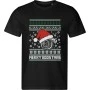 Pánské černé tričko s vánočním motivem Merry Boostmas – vánoční turbo