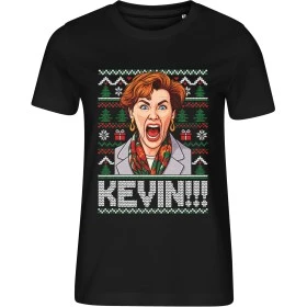 Dámské černé tričko s vánočním motivem Sám doma – KEVIN!!! Kate McCallister