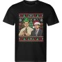 Pánské černé tričko s vánočním motivem The Office – Dwight a Michael o Vánocích
