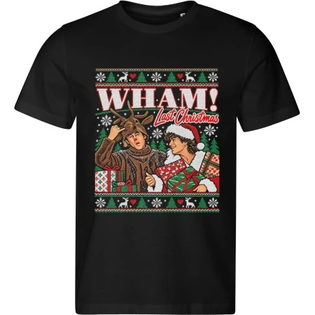 Pánské černé tričko s vánočním motivem WHAM! – Last Christmas
