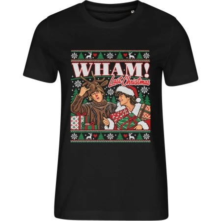Dámské černé tričko s vánočním motivem WHAM! – Last Christmas
