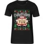 Dámské černé tričko s vánočním motivem Santa – All I Want for Christmas Is You