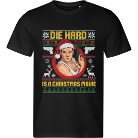 Pánské černé tričko s vánočním motivem Smrtonosná past – Die Hard Is a Christmas Movie