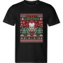 Pánské černé tričko s vánočním motivem IT – Pennywise Derry Christmas