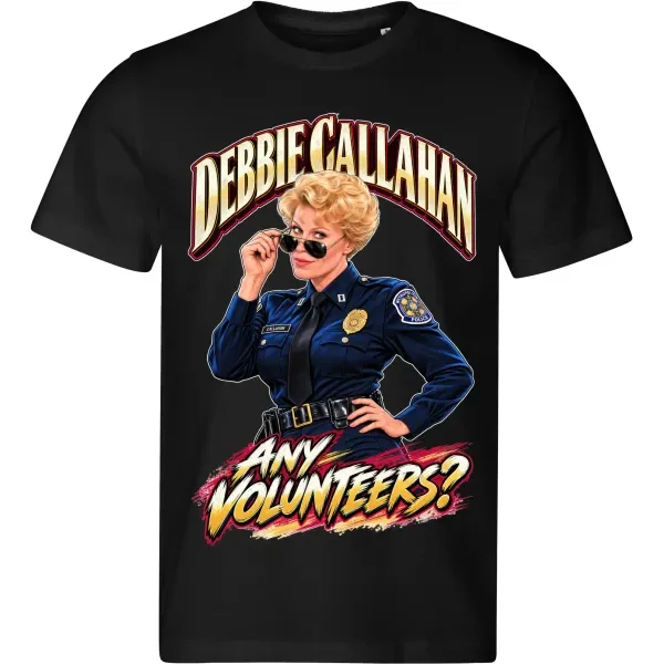 Pánské tričko Policejní akademie – Debbie Callahan – Any Volunteers?