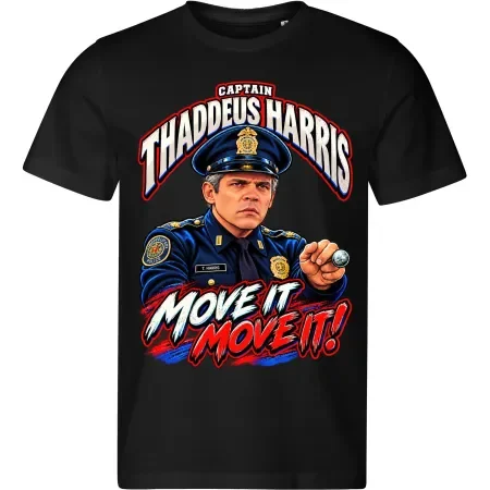 Pánské tričko Policejní akademie – Captain Harris – Move It! Move It!