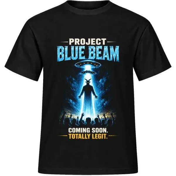 Unisex tričko JustATees – Project Blue Beam – Coming Soon – samostatné tričko