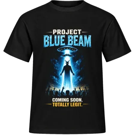 Unisex tričko JustATees – Project Blue Beam – Coming Soon – samostatné tričko