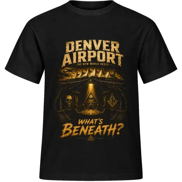 Unisex tričko JustATees – Denver Airport – tajemství příletové haly – samostatné tričko