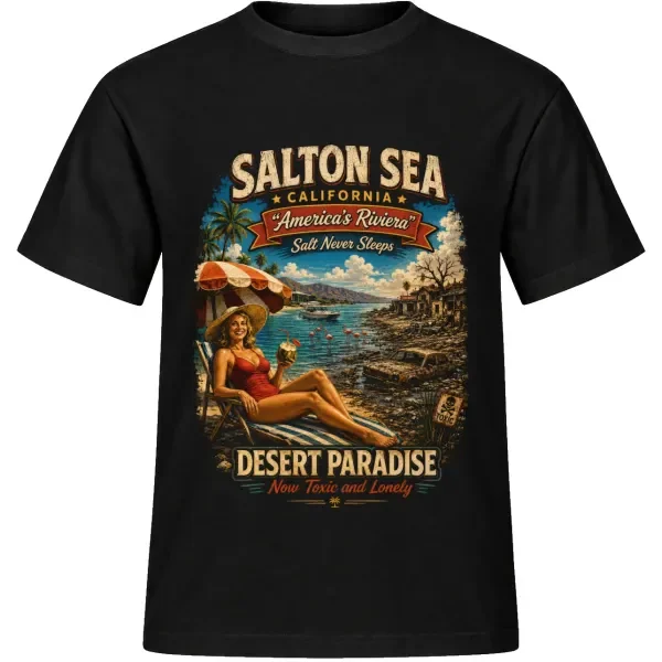 Unisex tričko JustATees – Salton Sea – America's Riviera – samostatné tričko