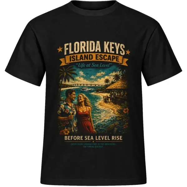 Unisex tričko JustATees – Florida Keys – future postcard – samostatné tričko