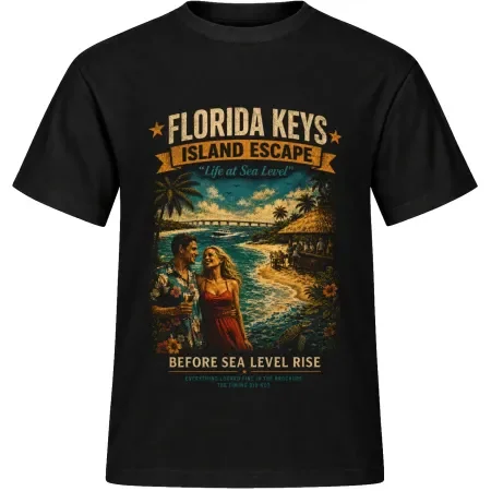Unisex tričko JustATees – Florida Keys – future postcard – samostatné tričko