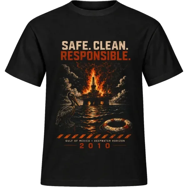 Unisex tričko JustATees – Deepwater Horizon – Gulf postcard – samostatné tričko