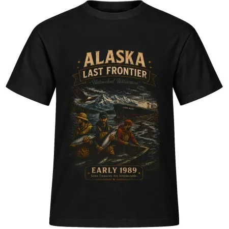 Unisex tričko JustATees – Alaska – Untouched Wilderness – samostatné tričko