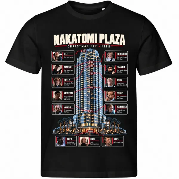 Pánské tričko Smrtonosná past – Nakatomi Plaza – Christmas Eve 1988 – černé tričko