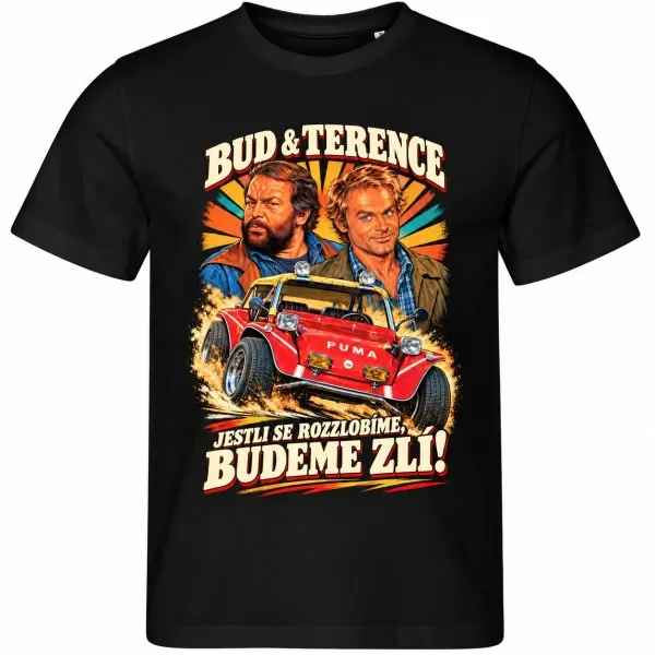 Pánské tričko Bud Spencer & Terence Hill – Jestli se rozzlobíme, budeme zlí! – černé tričko