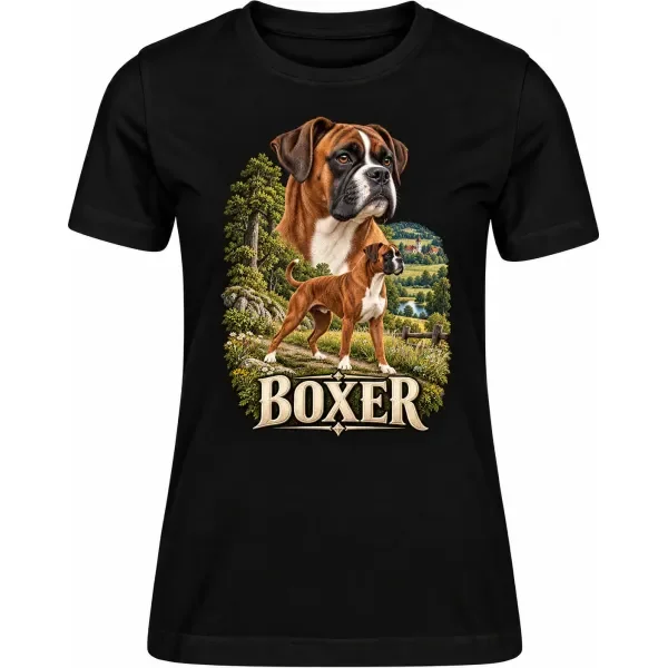 Dámské tričko Boxer – ve svém živlu – detail trička