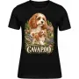 Dámské tričko Cavapoo – ve svém živlu – detail trička