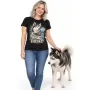 Dámské tričko Husky – ve svém živlu – člověk se psem