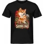 Pánské tričko Shiba inu – ve svém živlu – detail trička